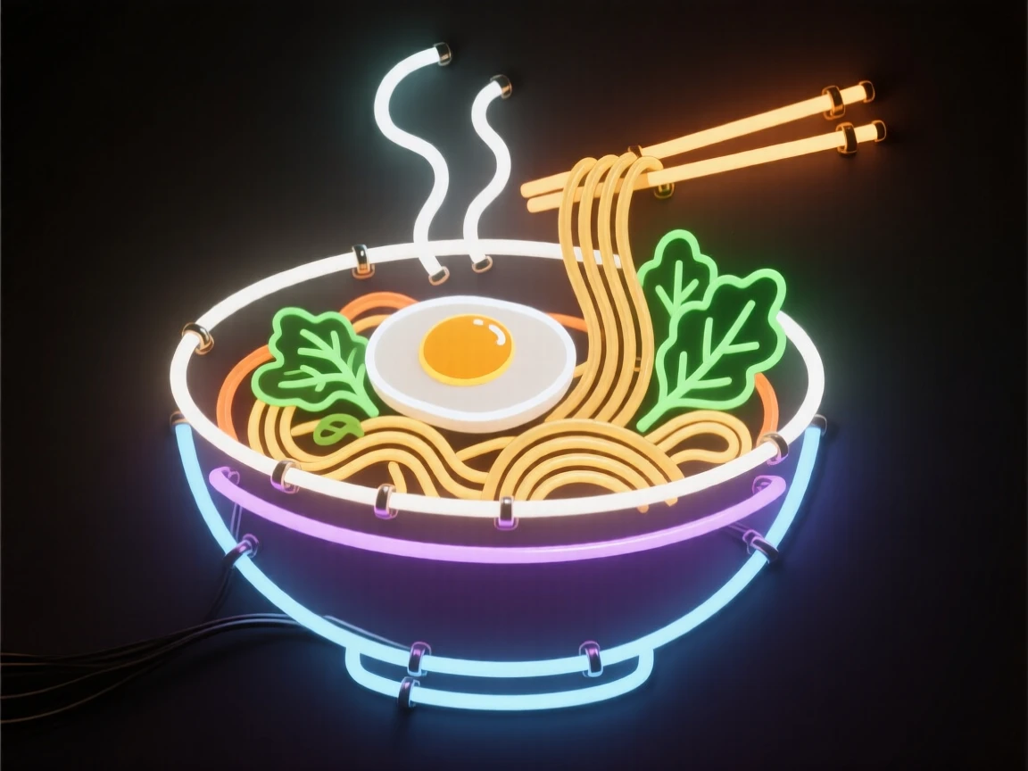A steaming bowl of ramen topped with a soft-boiled egg and greens.
