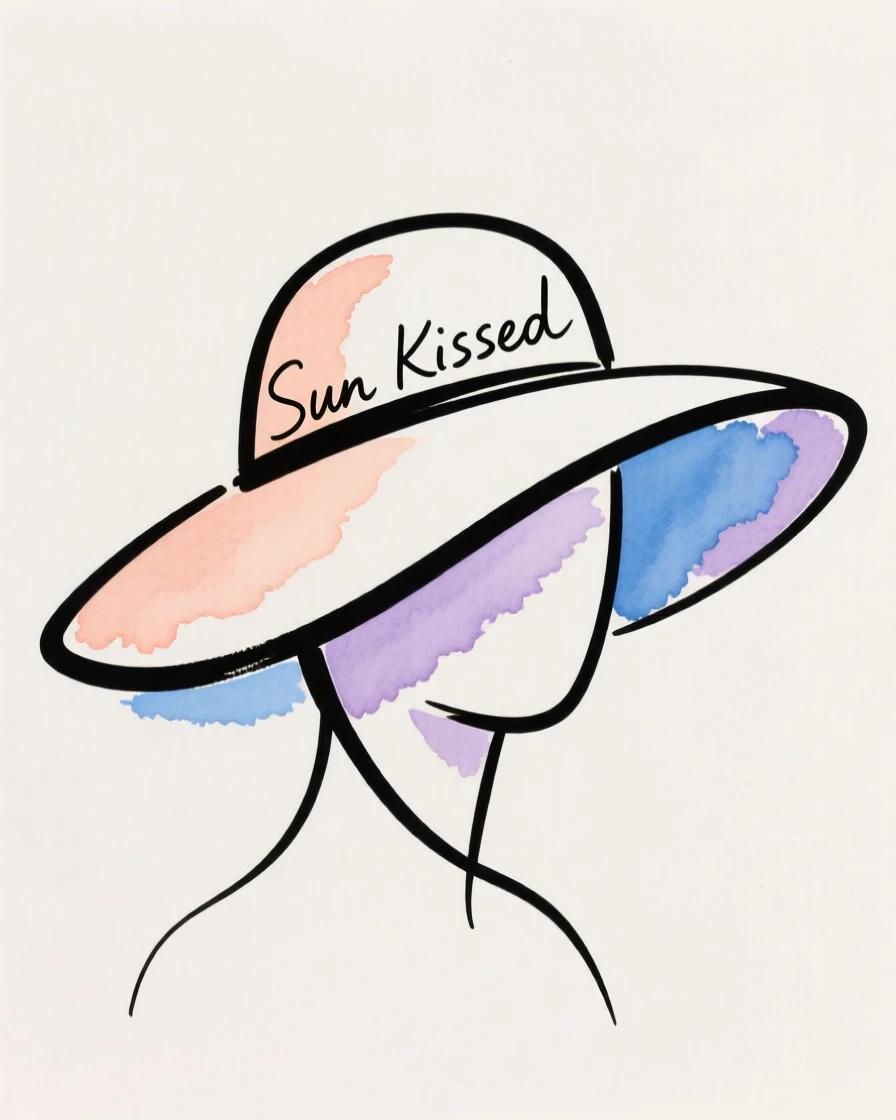 A wide-brimmed sun hat