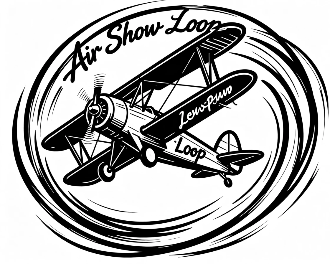 A vintage fire-red biplane performing a loop at an air show.