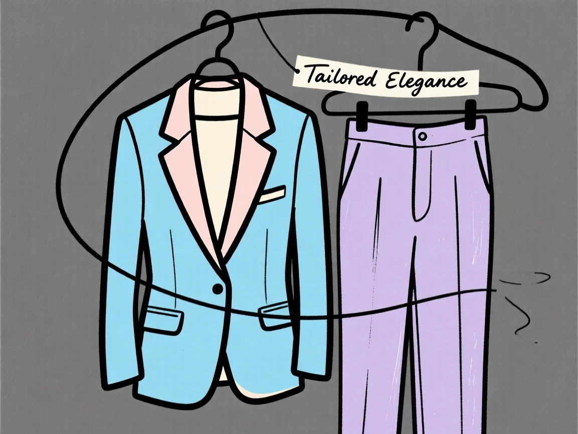 A tailored suit on a hanger