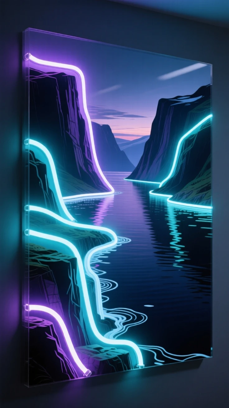 A remote fjord with sheer cliffs plunging into dark water.