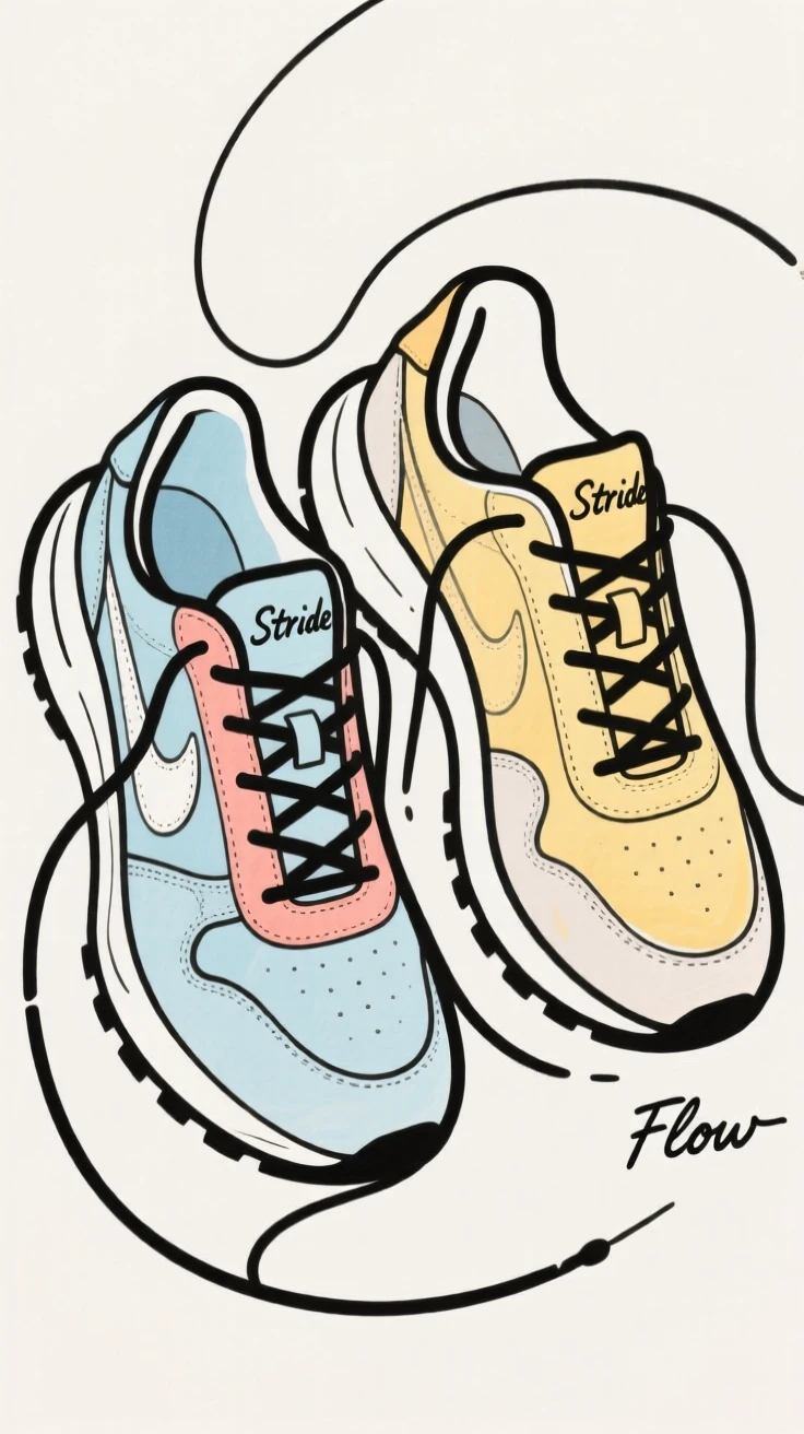 A pair of designer sneakers