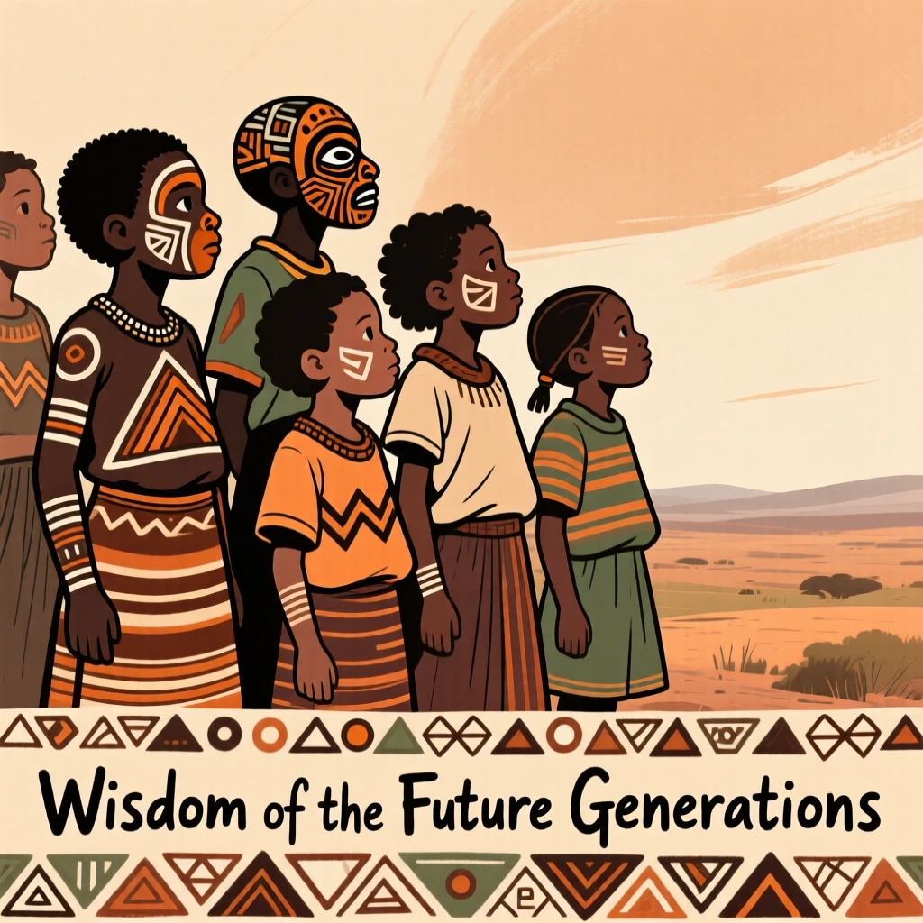 A group of schoolchildren gazing thoughtfully toward the horizon.