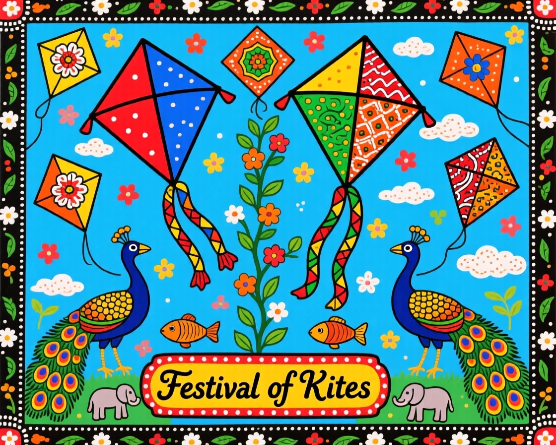 A festival of kites filling a clear sky with color and motion.