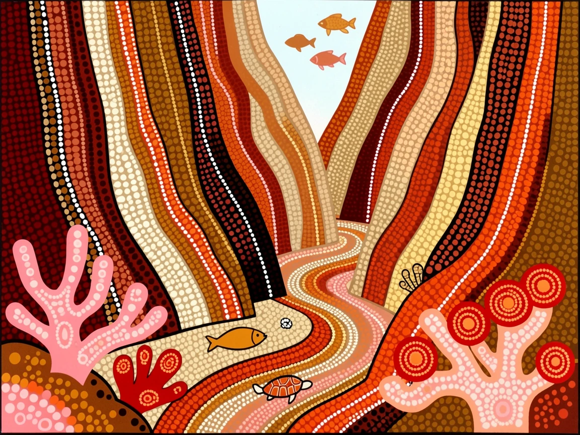 A coral canyon exploring a vibrant coral landscape