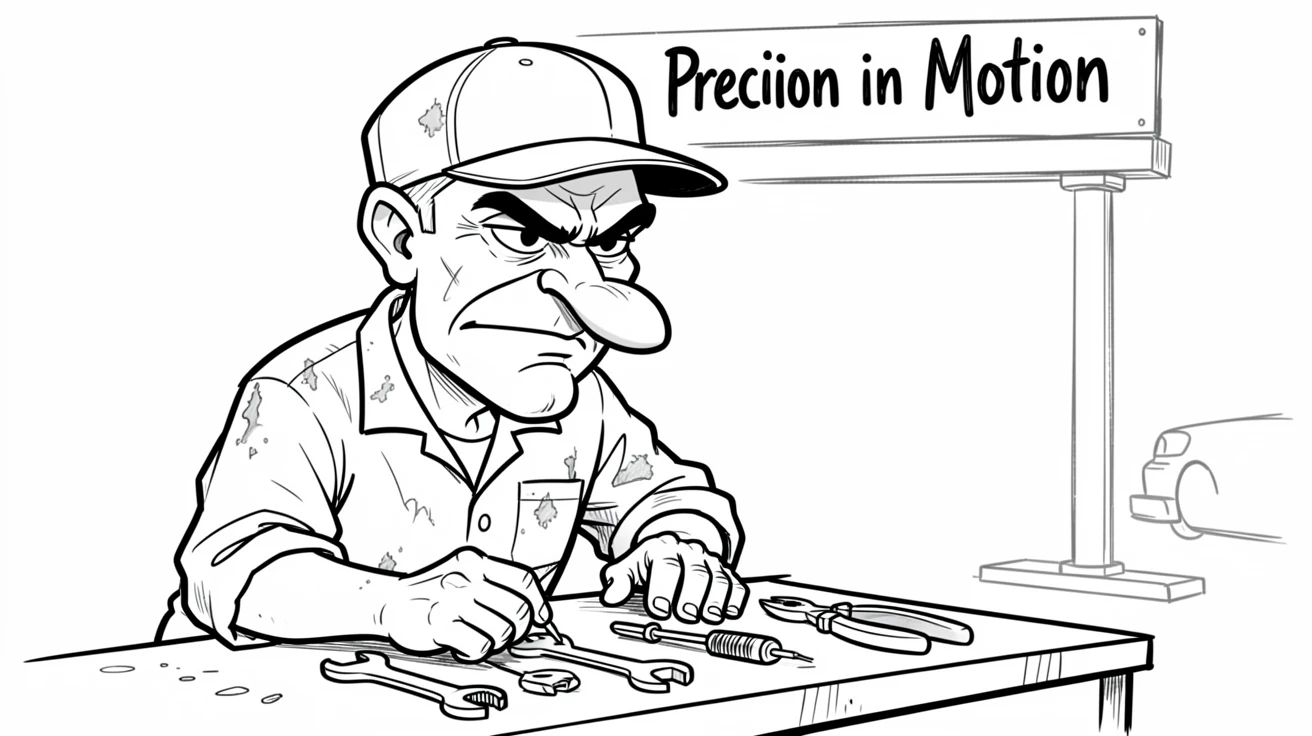 [Occupations & Hobbies] Detailed scene of a focused mechanic setting up tools for the day, showcasing skill and dedication