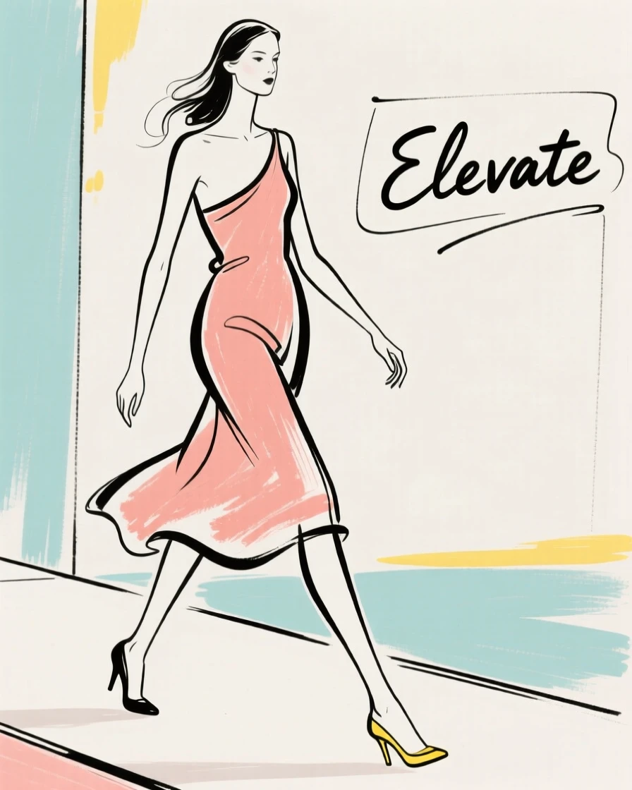 A model walking a runway