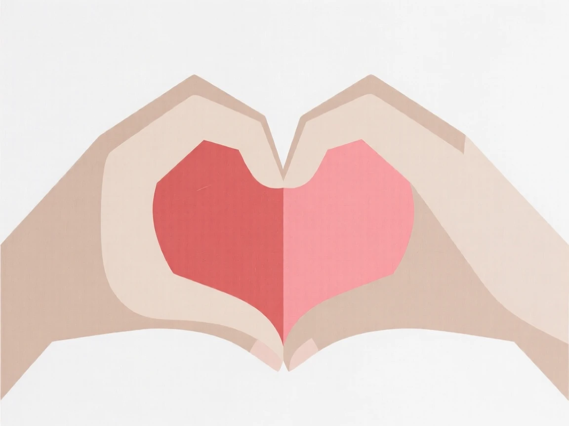 A pair of hands forming a heart shape