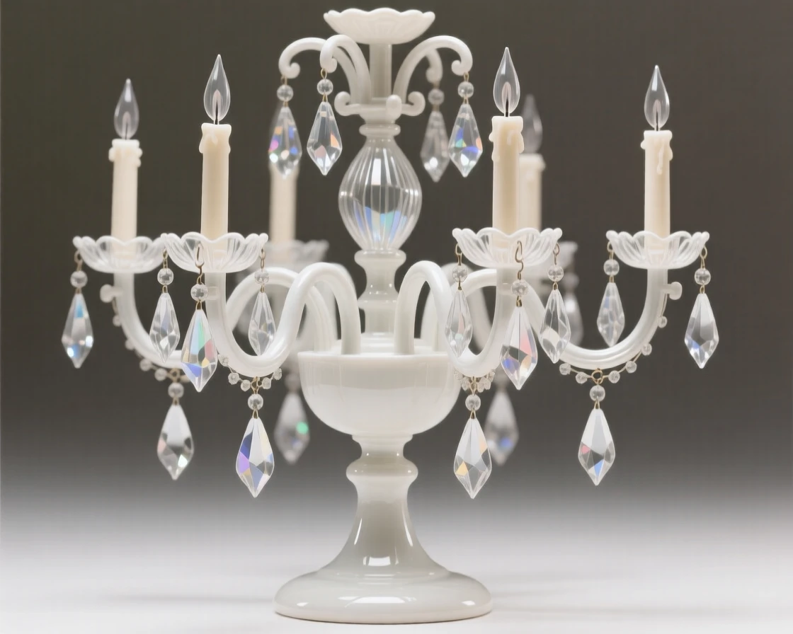 An elegant crystal chandelier catching the light, exquisitely detailed and finely crafted.