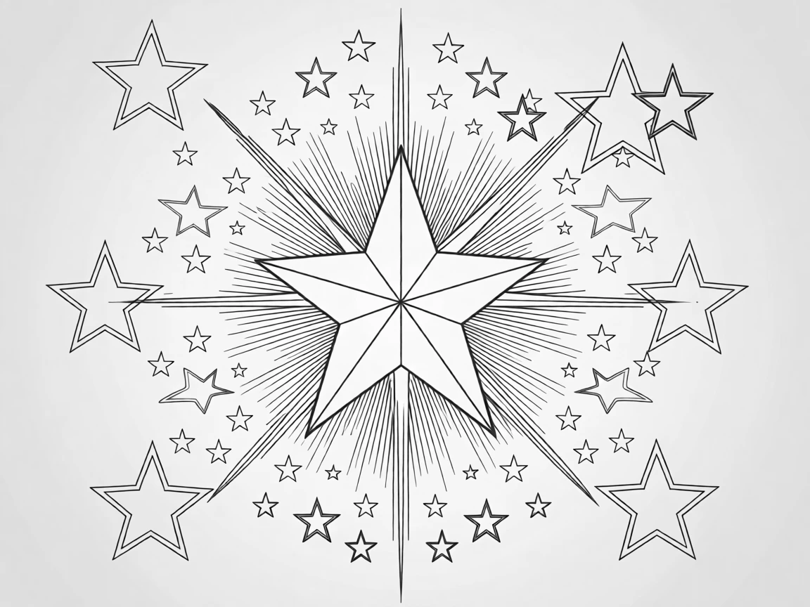 A single star shining brightest among many symbolizing uniqueness