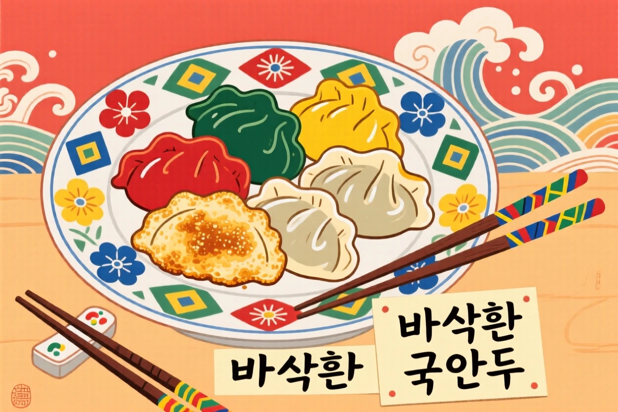 A plate of pan-fried dumplings with a golden crisp bottom.