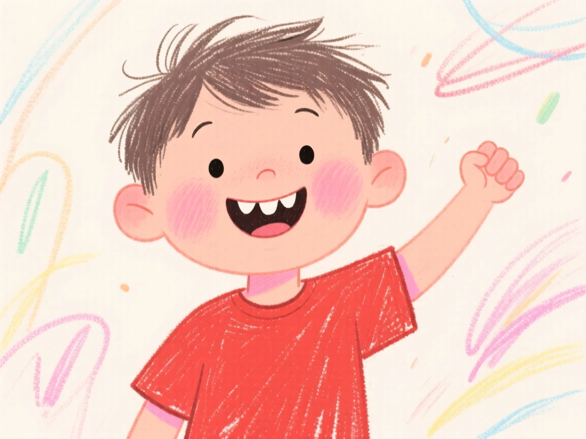 A little boy proudly showing off a gap toothed smile.