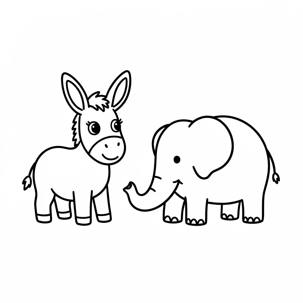 The donkey and the elephant
