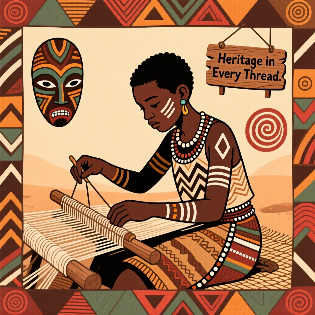A young apprentice weaver demonstrating a skill passed down for generations.