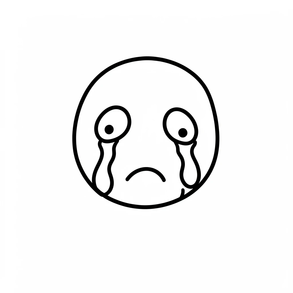 an crying face