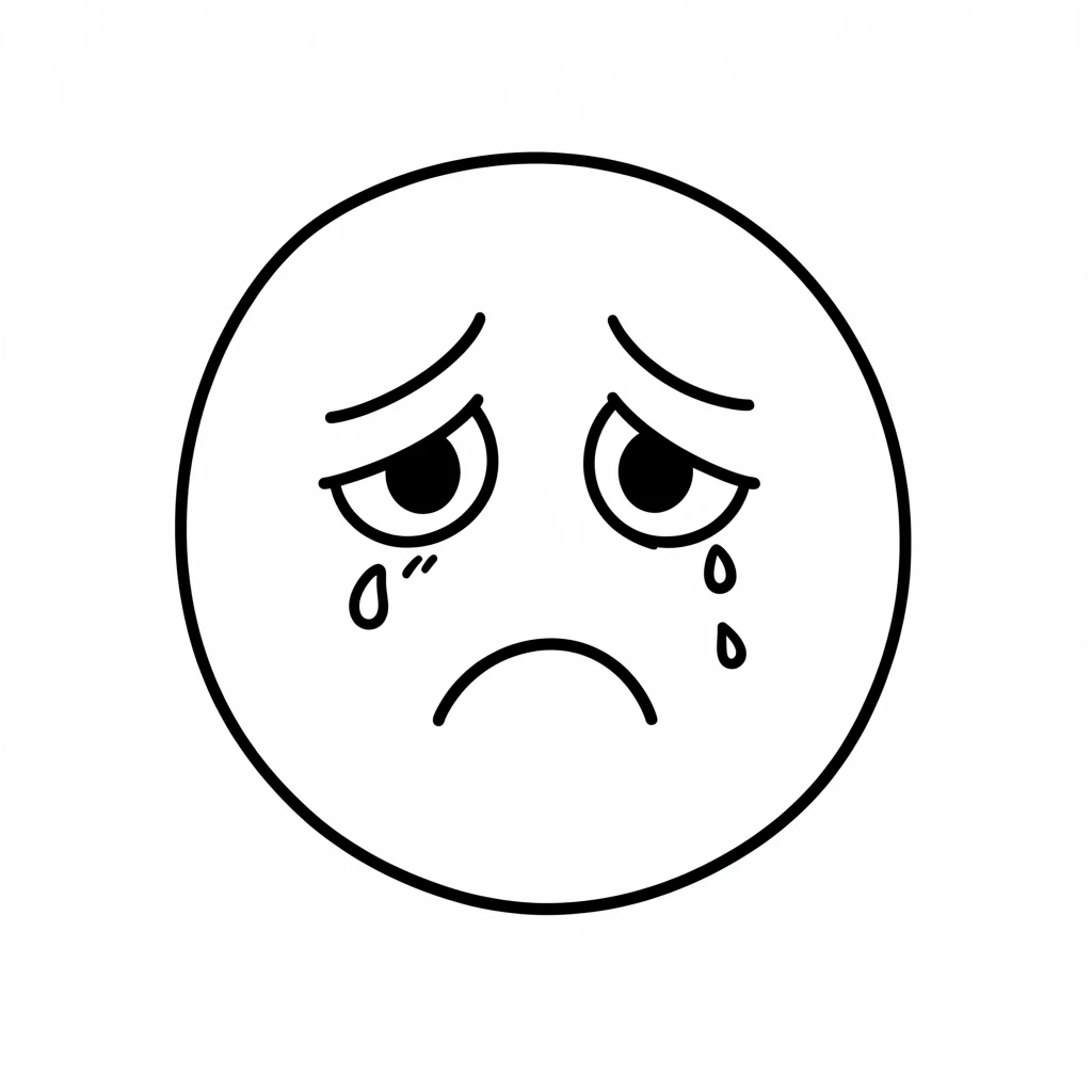 a sad face