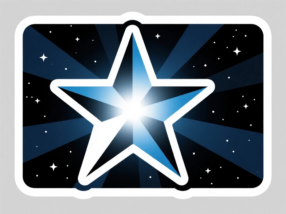 A hopeful and bright scene of a star shining brightly amid a sky full of darkness, radiating a quiet sense of possibility, reminding us that every step forward matters.