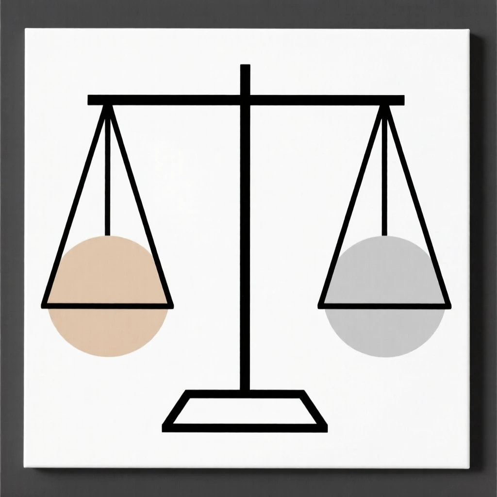 A balance scale in perfect equilibrium