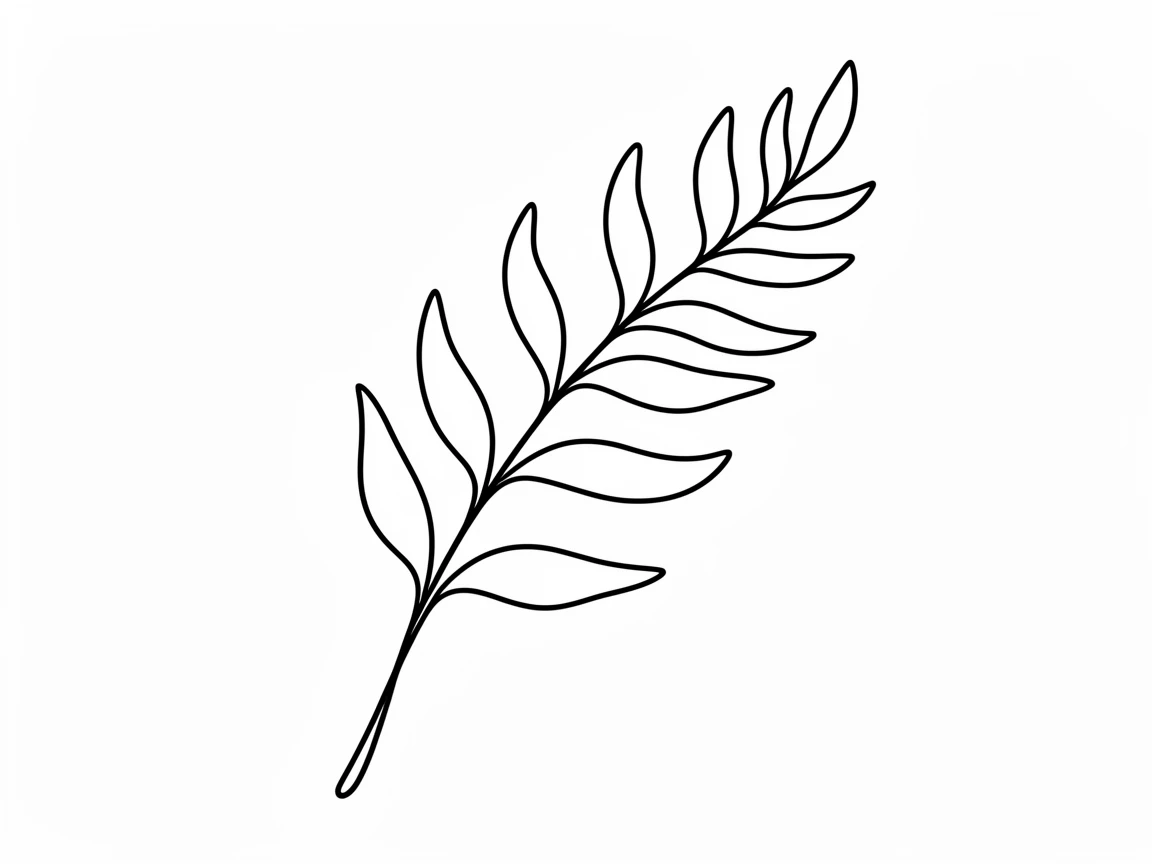 A single fern frond unfurling in the dappled light of a forest floor