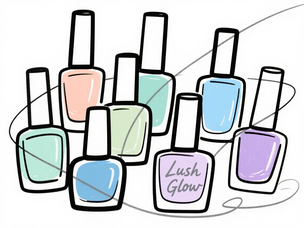 An array of nail polish bottles