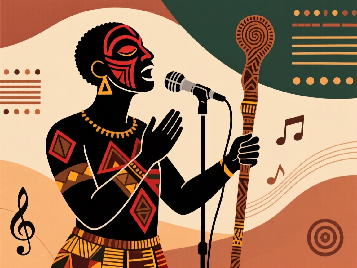 A solo singer performing an ancient praise song.