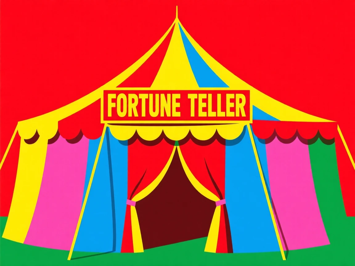 Retro carnival fortune teller tent