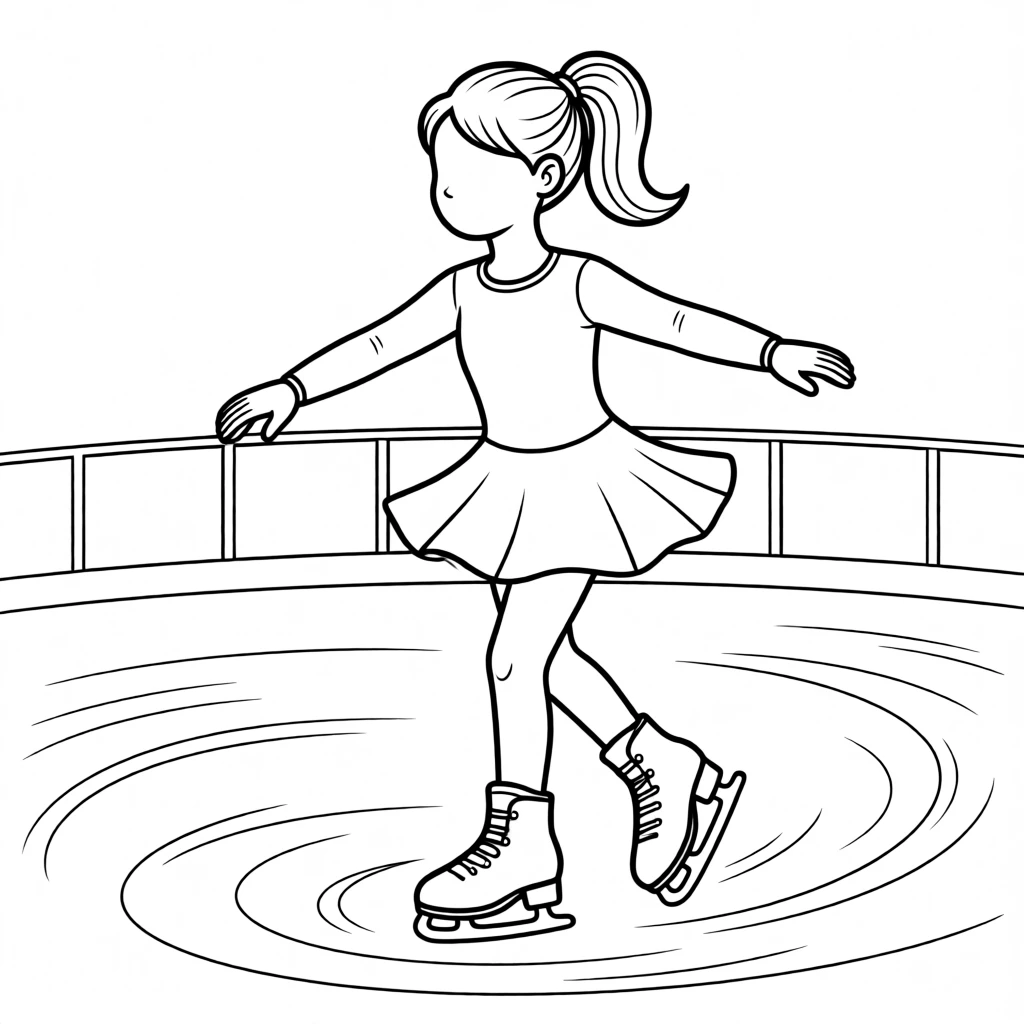 A young figure skater spinning gracefully on the ice