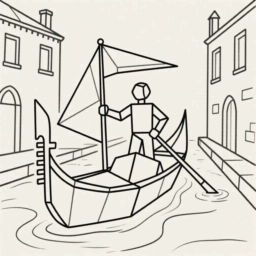 A gondola gliding through a Venetian canal