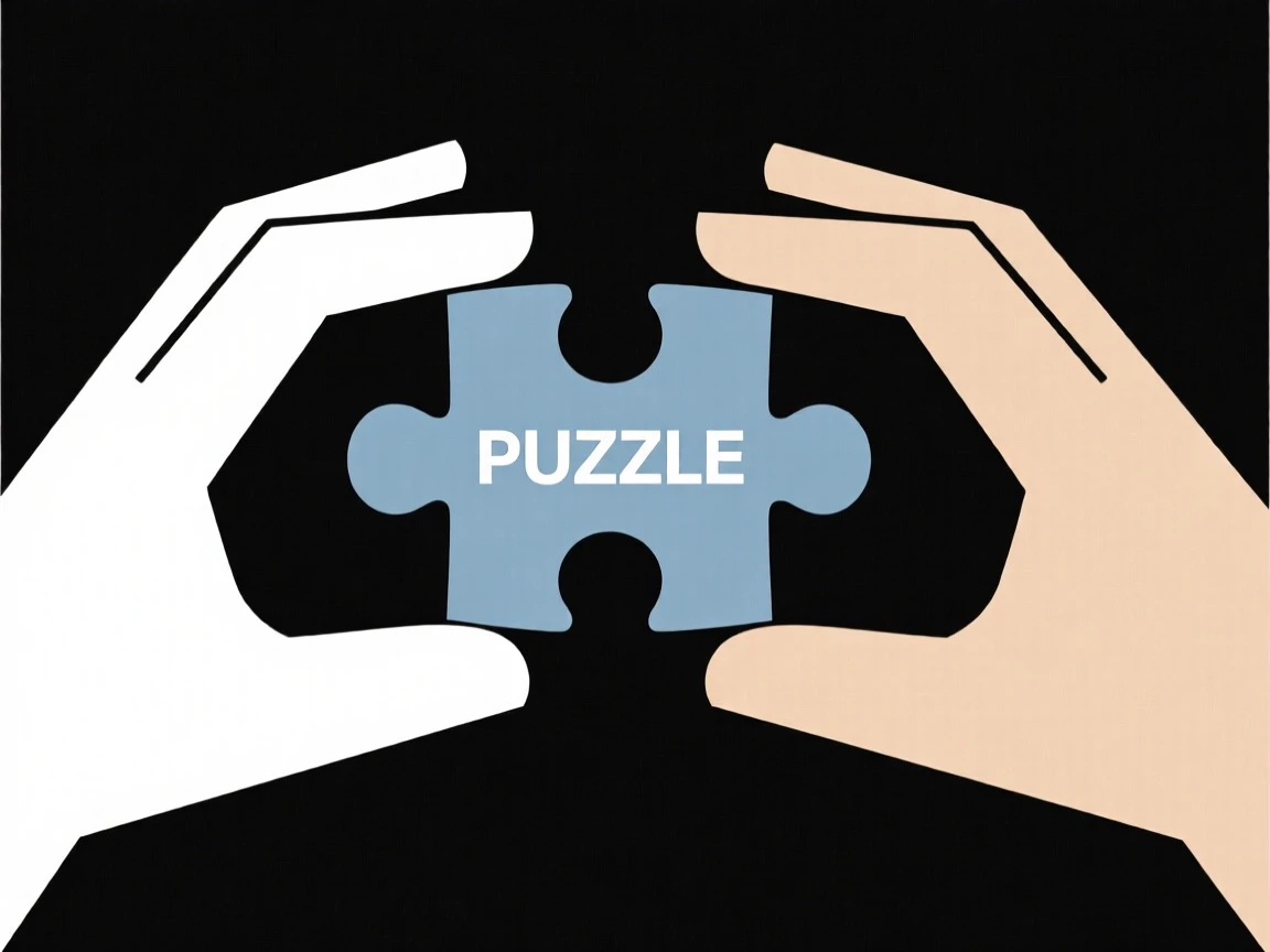 A pair of hands holding a puzzle piece