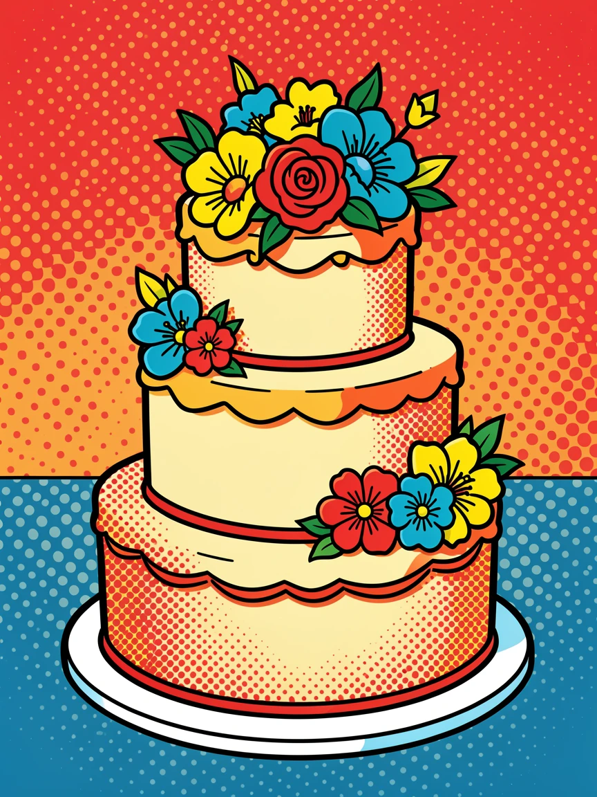 A wedding cake adorned with delicate sugar flowers