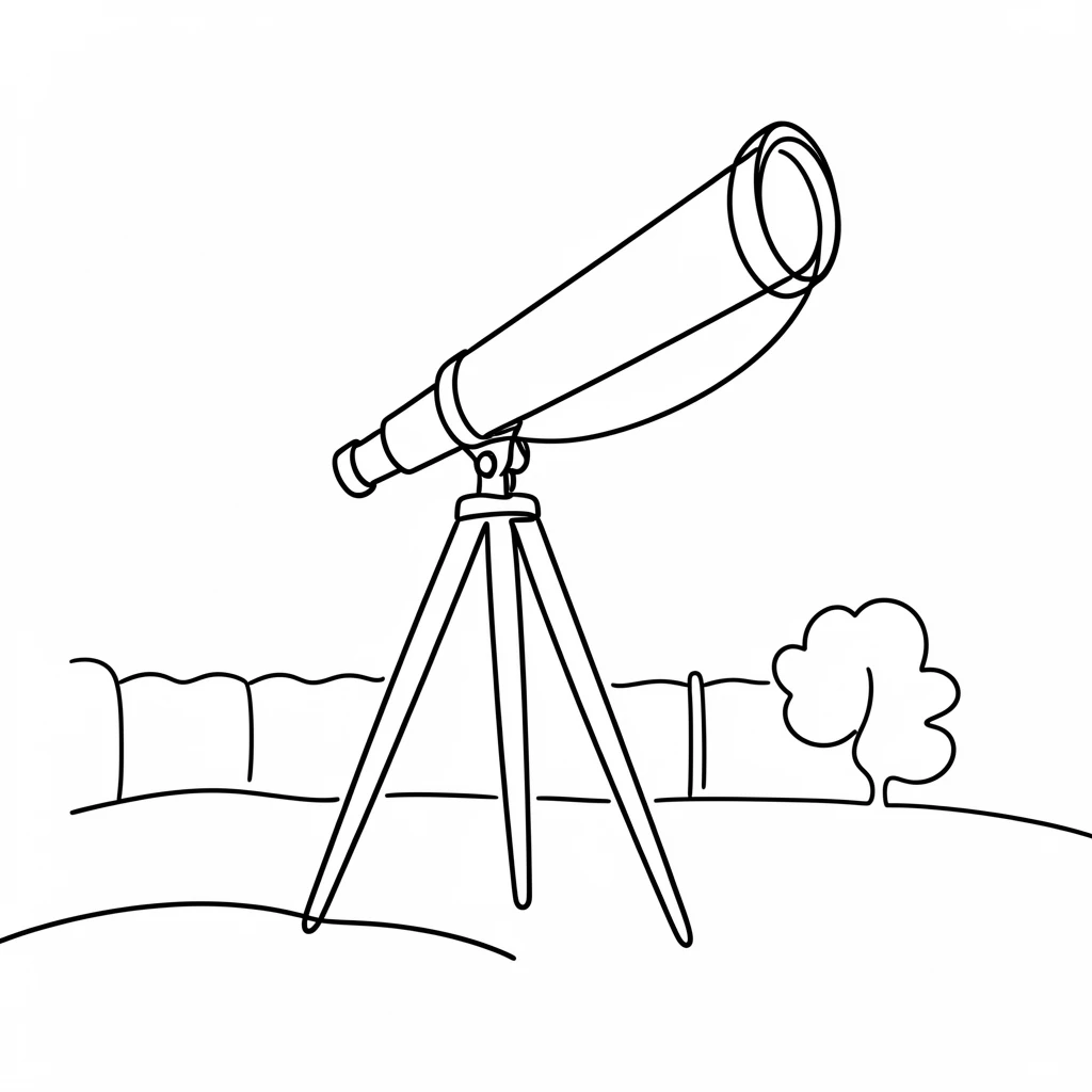 A stargazer's telescope set up in a backyard on a clear night