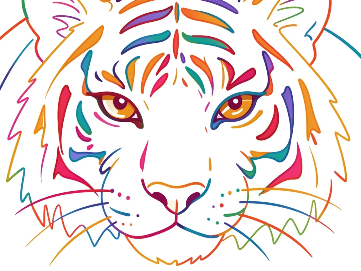 A close-up of a tiger's face with intense, focused amber eyes.