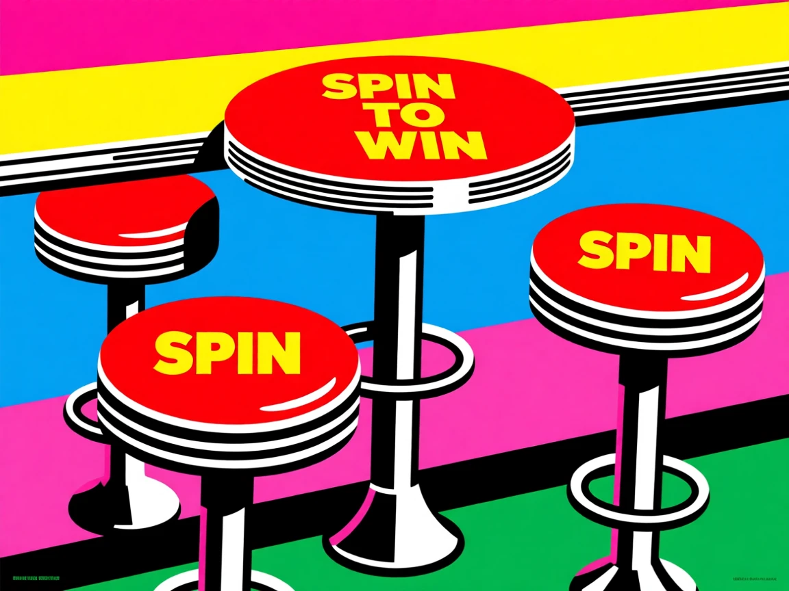 Classic soda fountain counter stools spinning