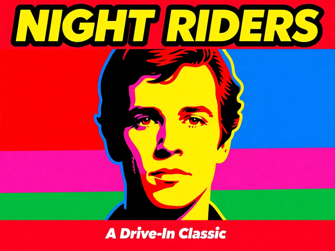 Vintage drive-in movie poster style artwork
