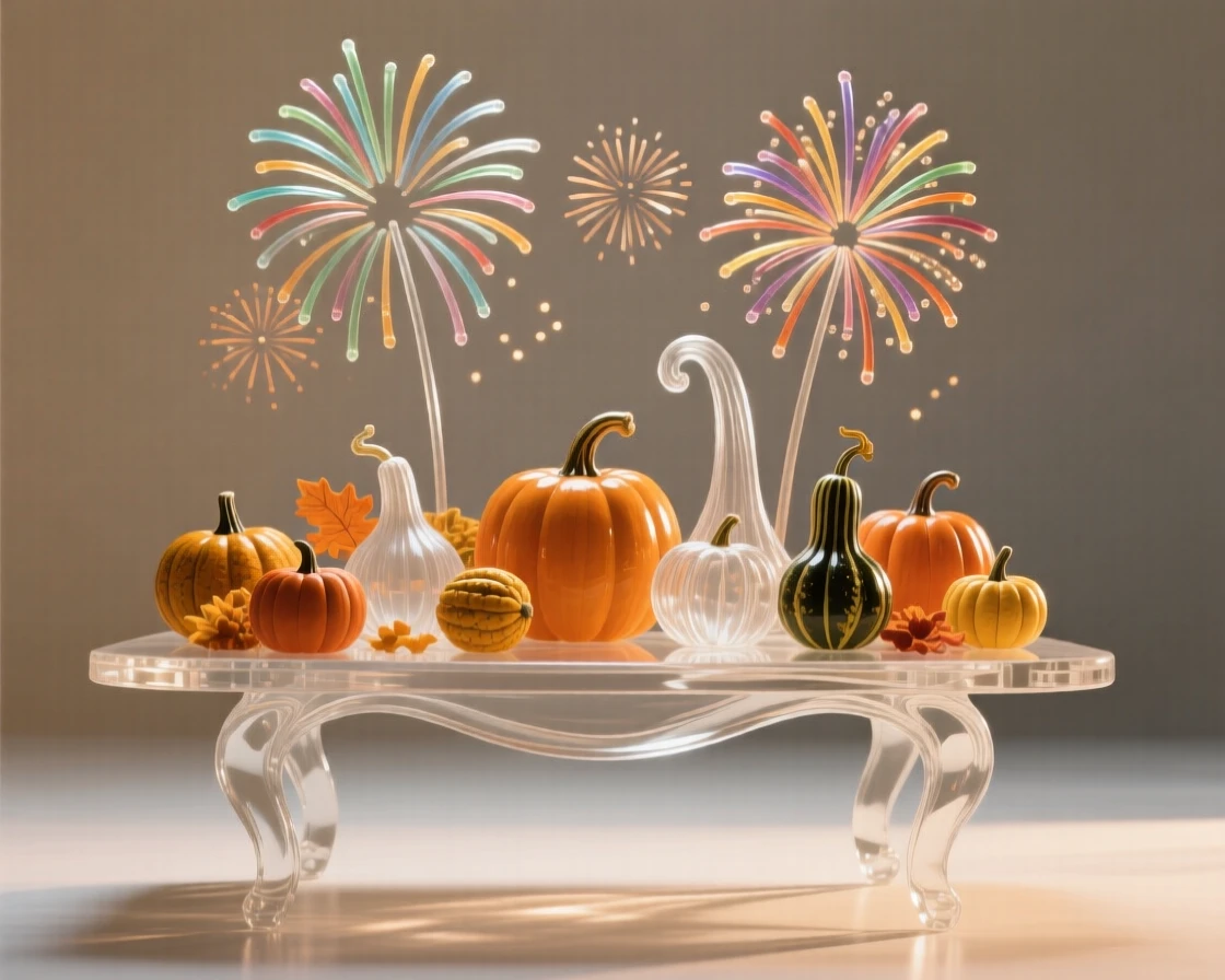 With fireworks lighting up the summer sky, a harvest table piled high with autumn pumpkins and gourds, while the scent of fresh baking fills the air