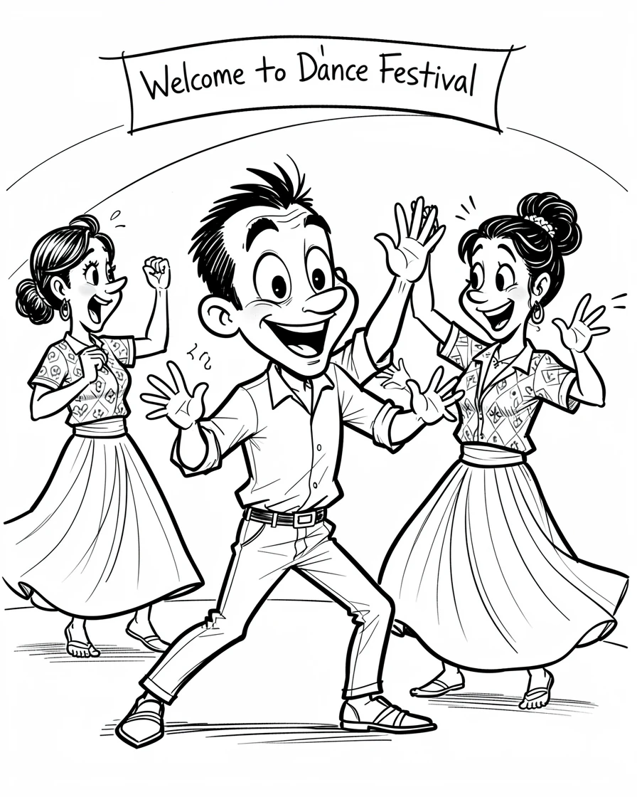 [Travel & Cultural Experiences] Vivid travel scene of a curious cruise passenger learning a traditional dance from locals, full of wonder and adventure