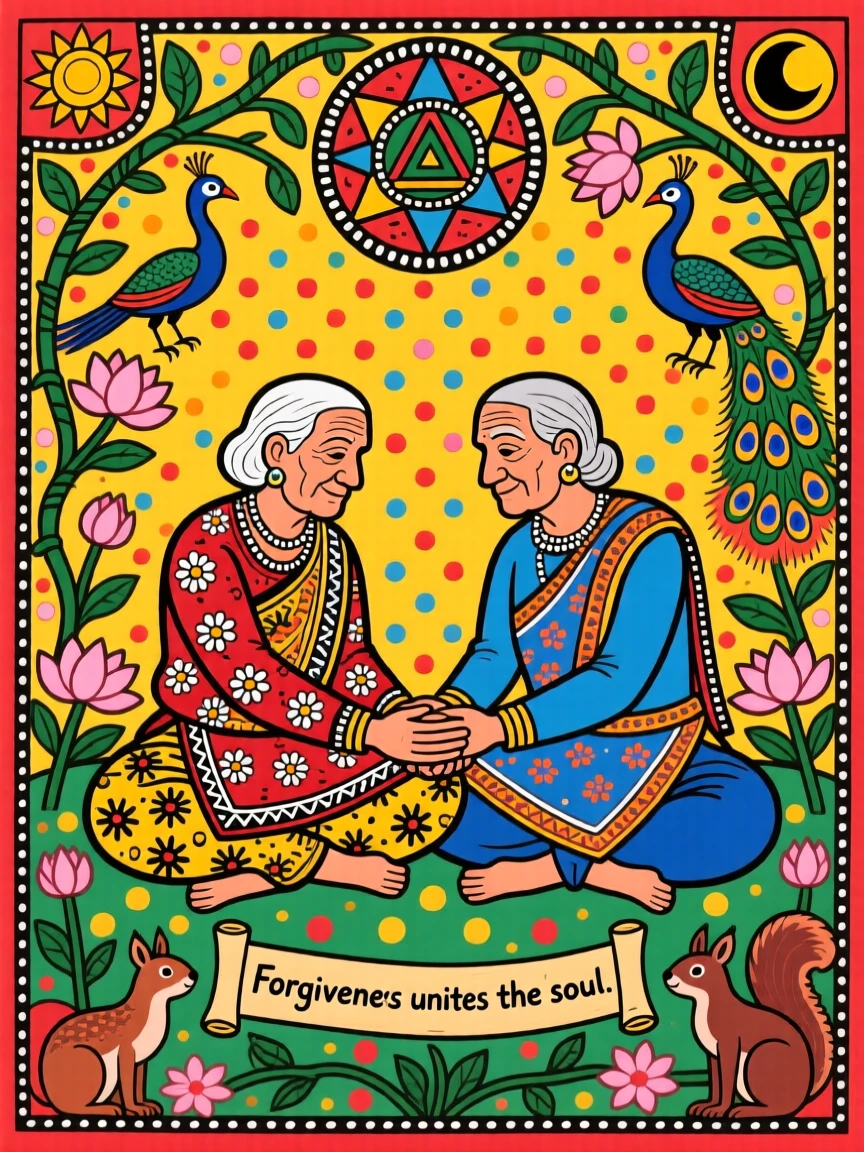 A quiet moment of forgiveness shared between two old friends.