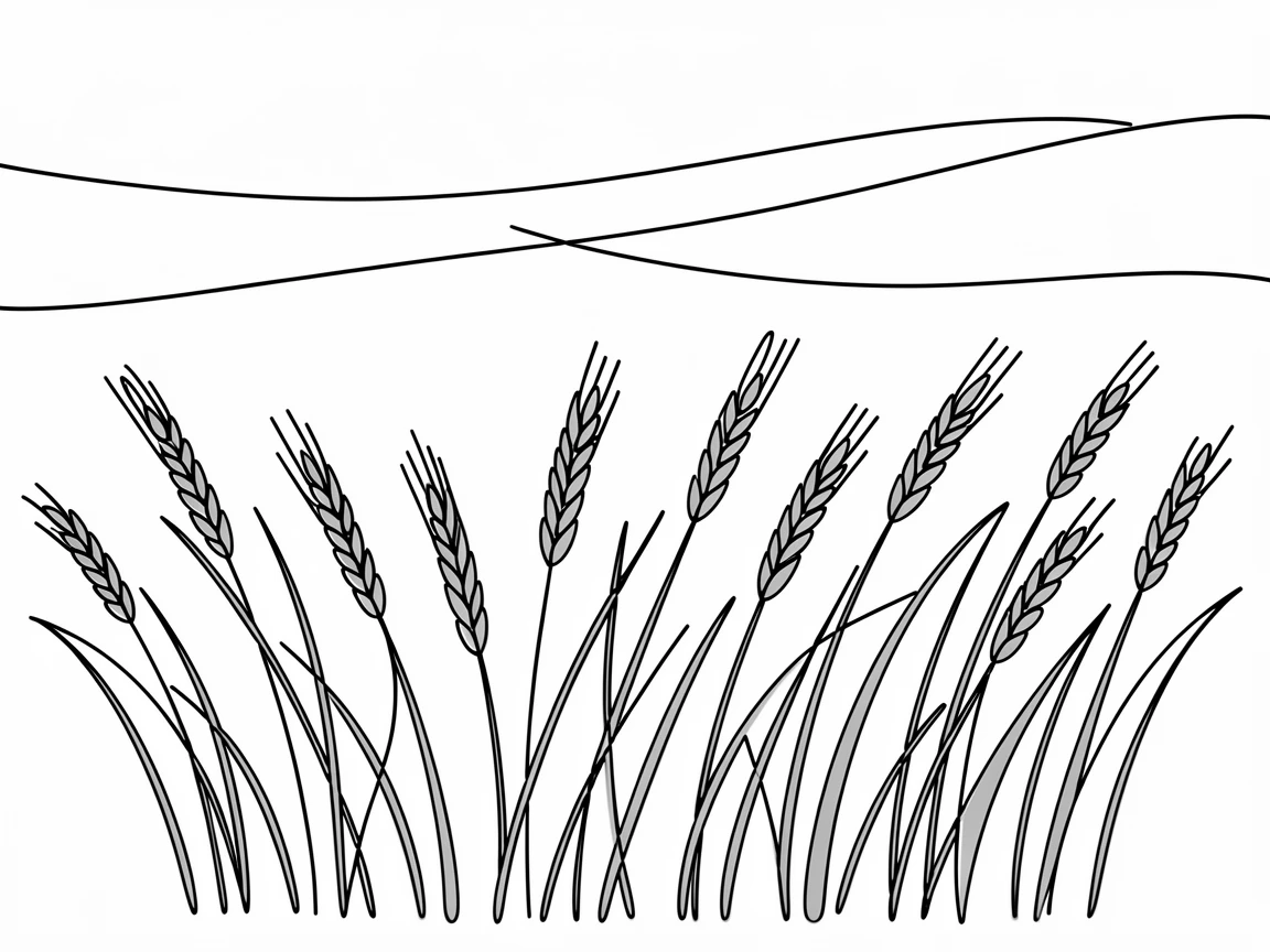 A field of golden wheat swaying beneath a wide open sky