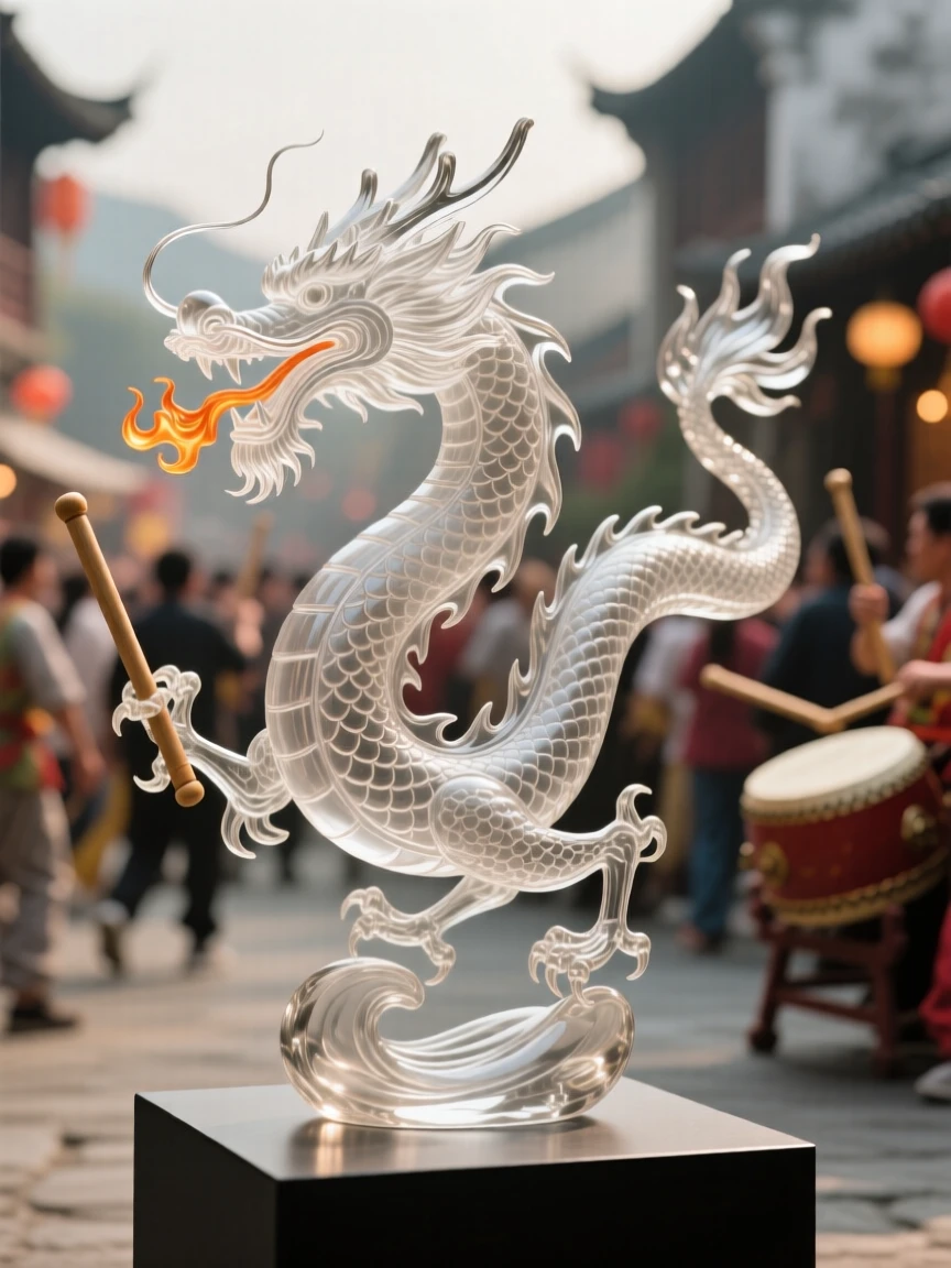 With music and drumbeats echoing through the streets, a dragon dance winding through a crowded street festival