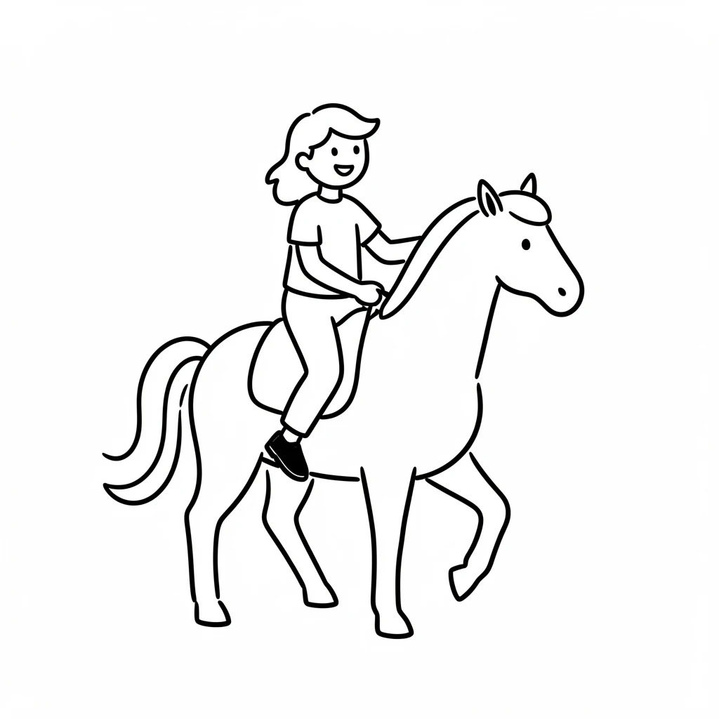 A person riding a horse
