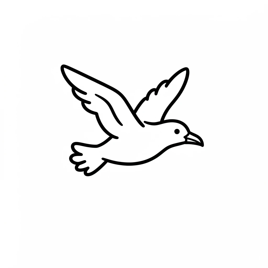 Seagull flying