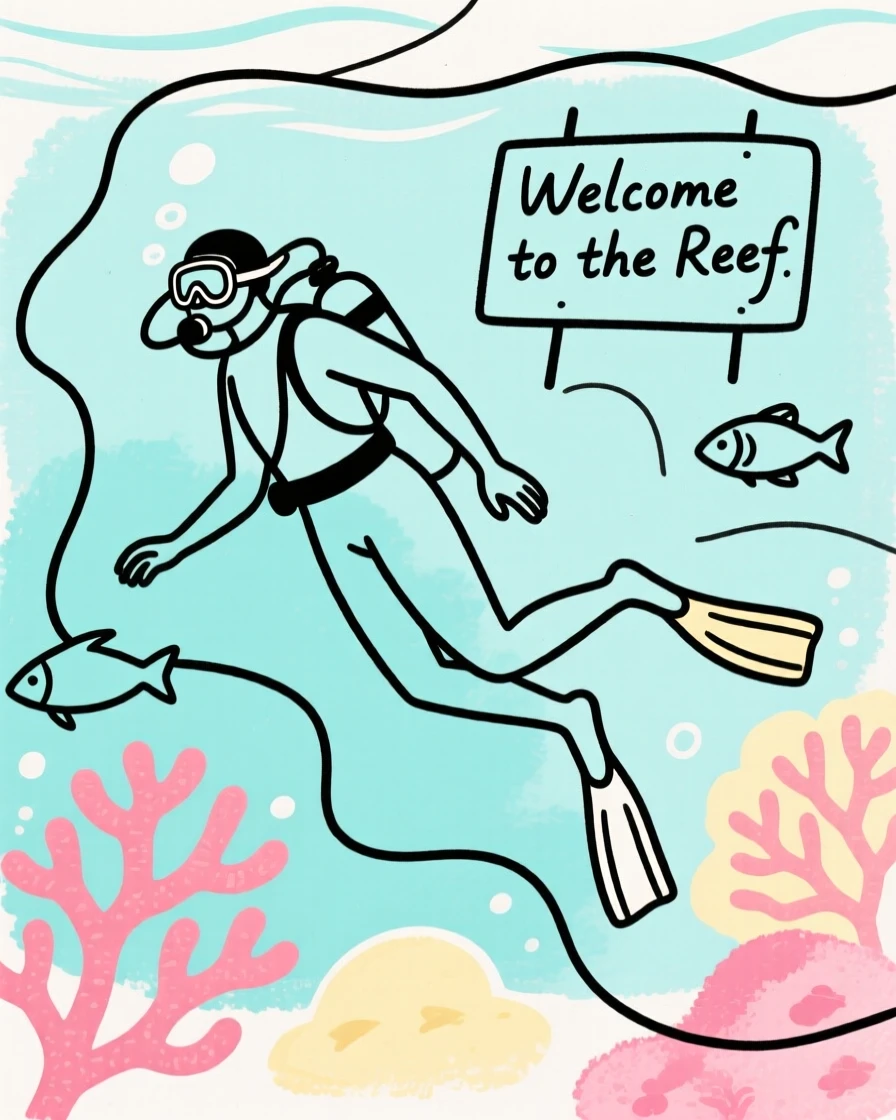A scuba diving trip to a coral reef
