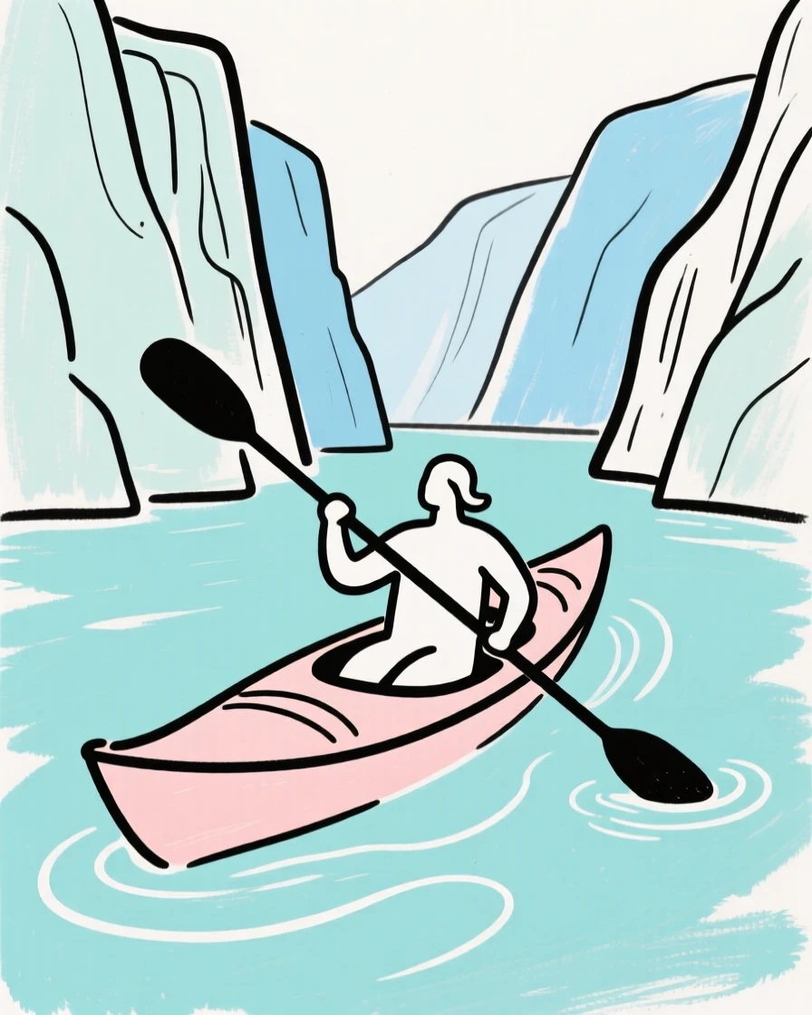 A kayaking adventure through a fjord