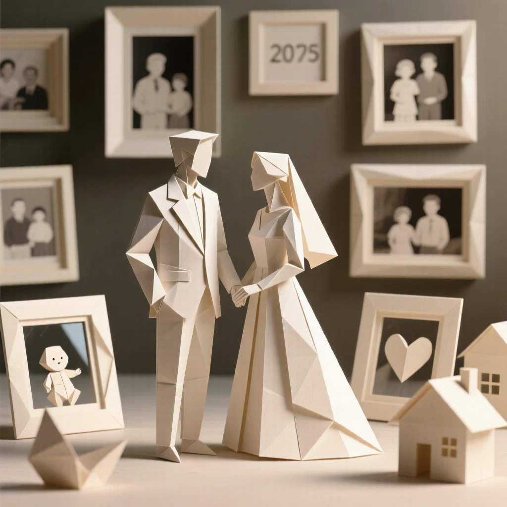 A couple renewing their vows surrounded by decades of family memories.