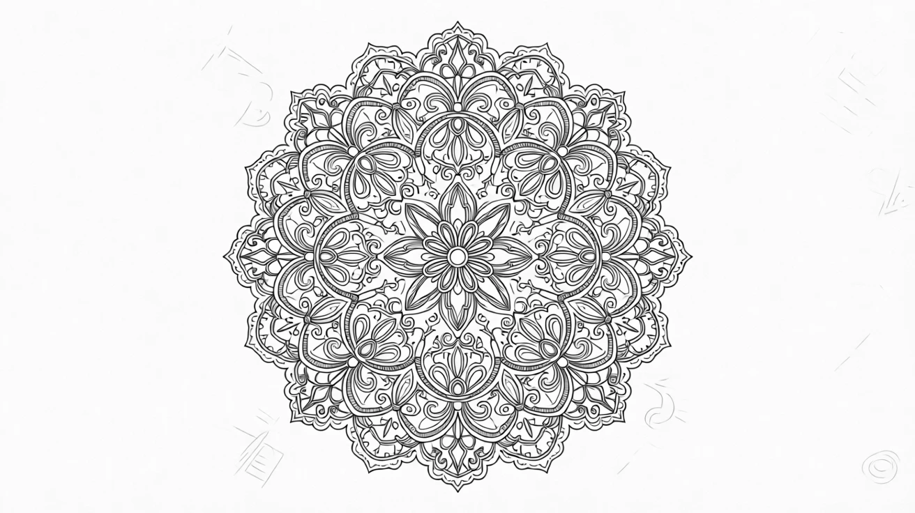 An ornate lace doily pattern with delicate scalloped edges