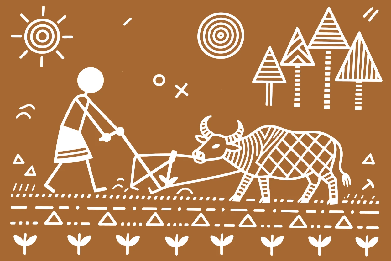 A farmer plowing a field at the start of the planting season.