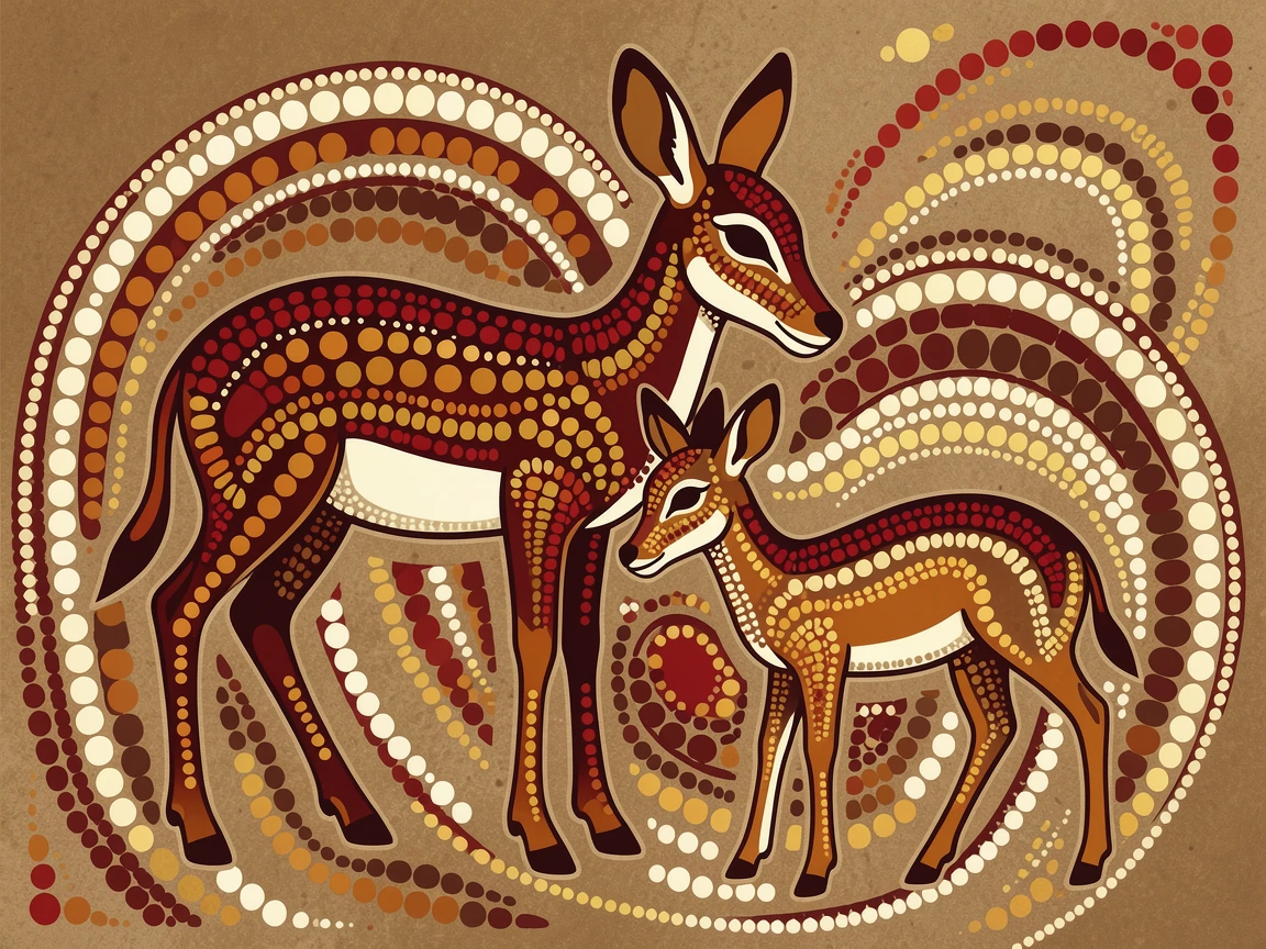A dik-dik watching over its young