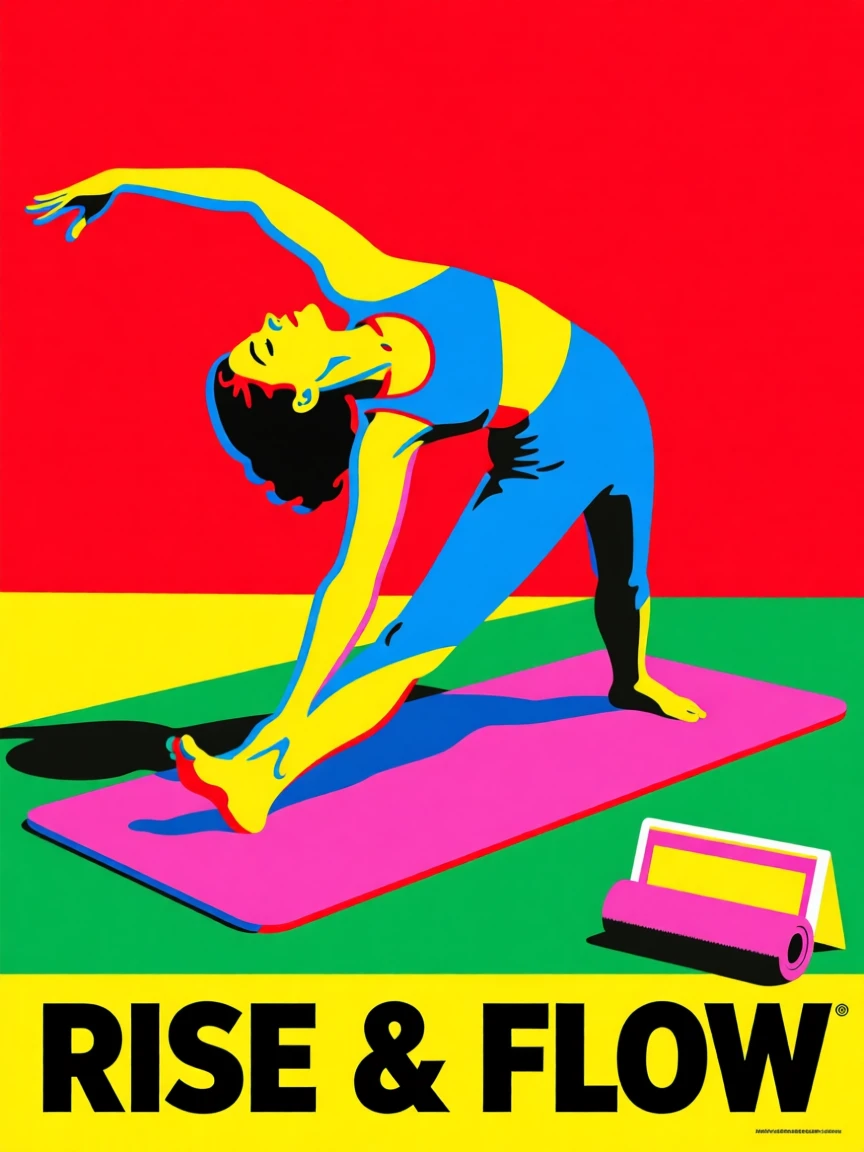 Morning stretch routine on a yoga mat
