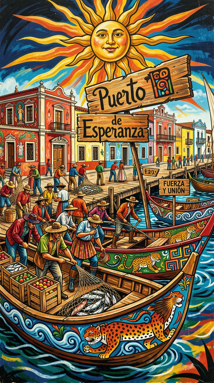A busy harbor city with boats lining the waterfront