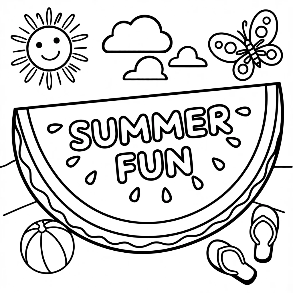 A giant slice of watermelon on a summer day